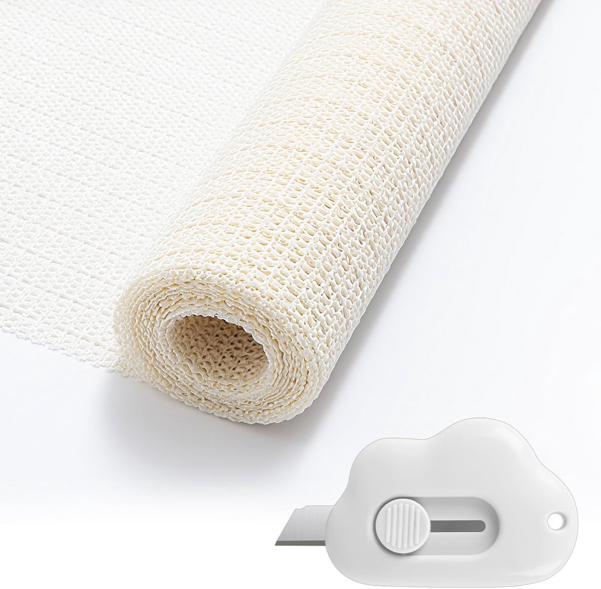 70 x 140 cm antislip mat, pvc-antislipmat, generaal onder geschikt voor auto's en keukenladen, antislip parkettapijt - gebroken wit