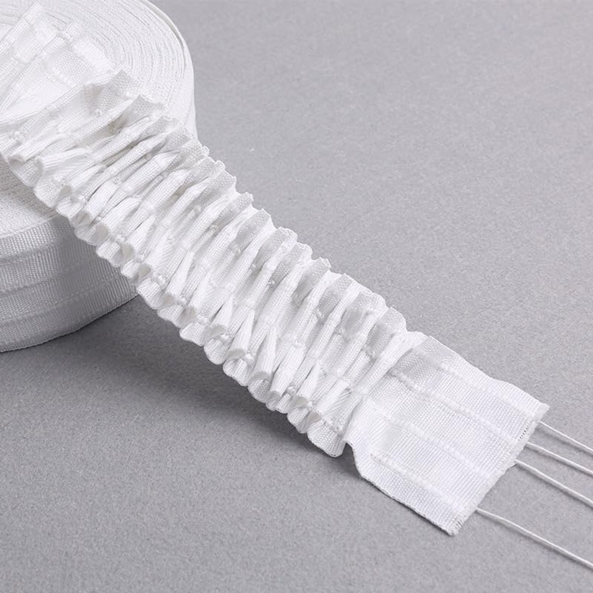 Gordijnband Plooiband Gordijnen, Gordijnband om op te naaien Polyester 7 cm breed Gordijnband met lusjes Universeel plooiband voor Gordijnen Band (20M)