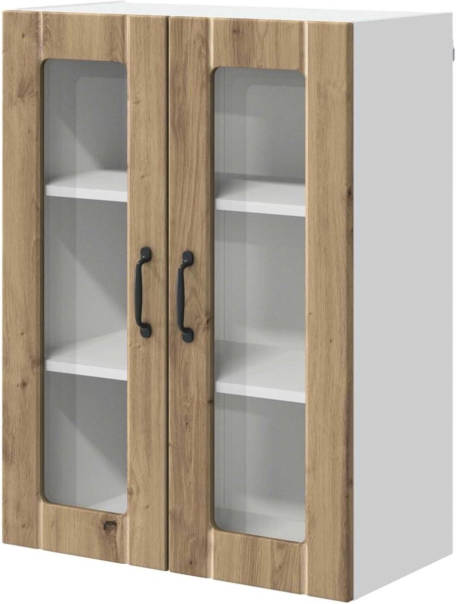 Keukenkast - Opbergkast Keuken - Keuken Organiseren - Artisan-eiken Design - 60 x 31 x 80 cm - Eiken