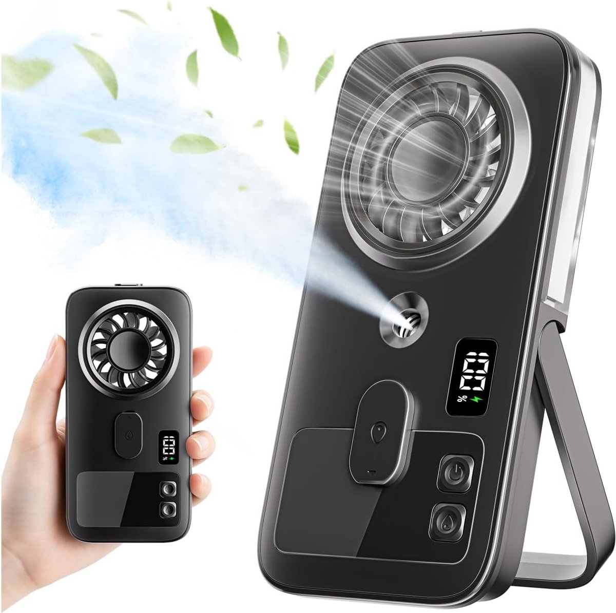 Handheld Misting Fan, Oplaadbare draagbare