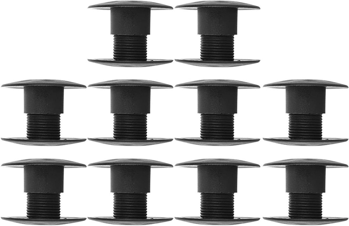 Tafelvoetbal Lagers - Tafelvoetbal Onderdelen - Reparatie Tafelvoetbal - Schroefdraad Structuur - 10 Set - Zwart