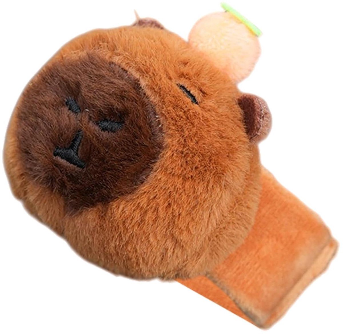 Fietsstuur Decoratie - Dierenfiguur Fiets - Rit Opvrolijken - Zachte Pluche Vorm - Universele Pasvorm - Baby Capybara
