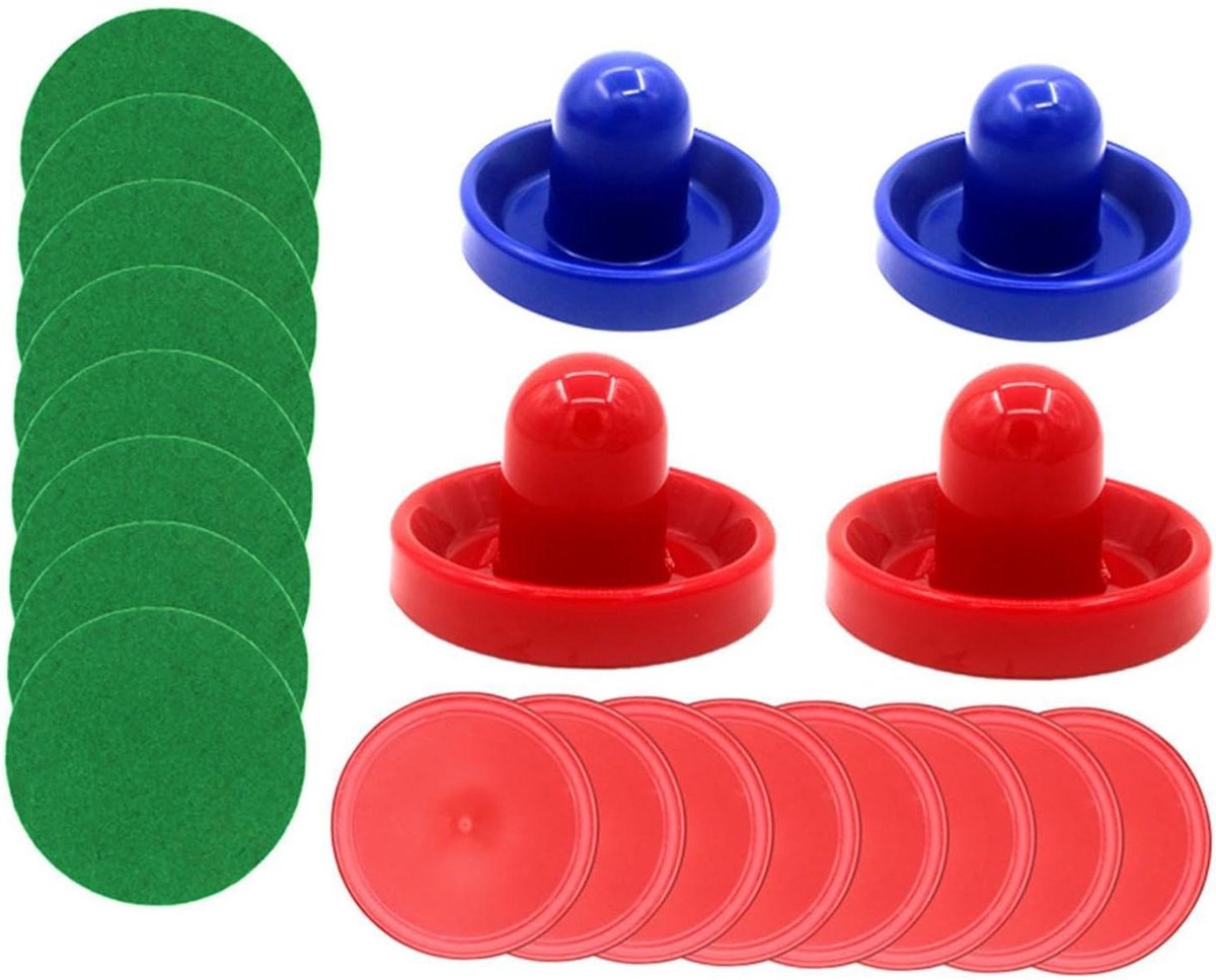 Airhockey Accessoires - Puck en Pusher Set - Spelplezier Thuis - Duurzaam PP Materiaal - 9.6 cm Pusher