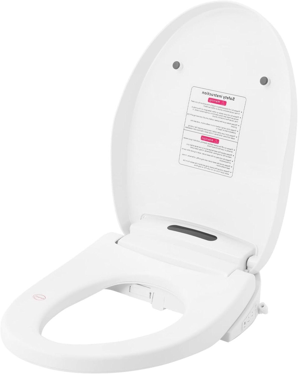 Intelligente wc-bril - Elektronisch bidet - Comfort in badkamer - Verwarmde zitting - 37x51 cm - Wit