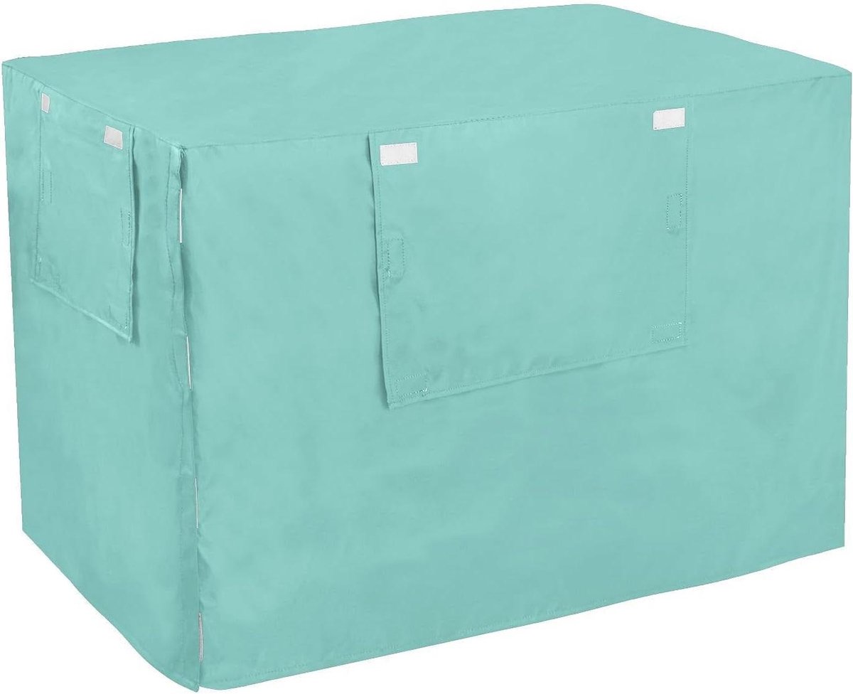Hondenbench Cover - Benchhoes Hond - Hond Comfort - Ventilatie Ramen - 136 x 84 x 87.5 cm - Groen Blauw