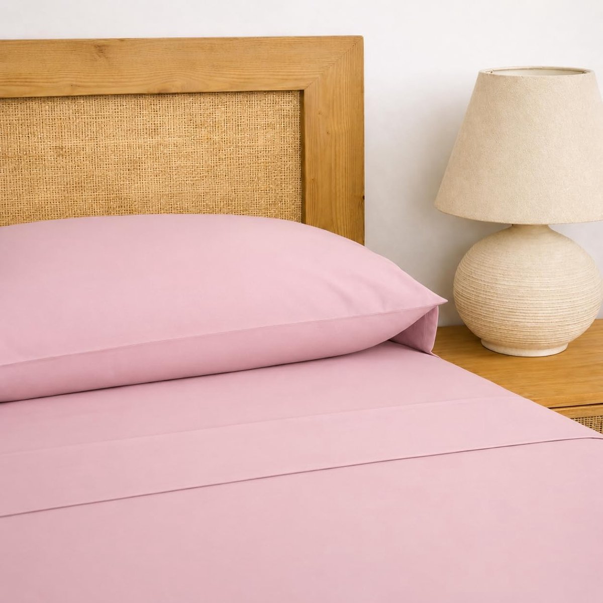 Laken voor tweepersoonsbed, 140 x 200, 100% katoen, beddengoed, hoeslaken en 2 kussenslopen, standaard 100 van Oeko-Tex, paars