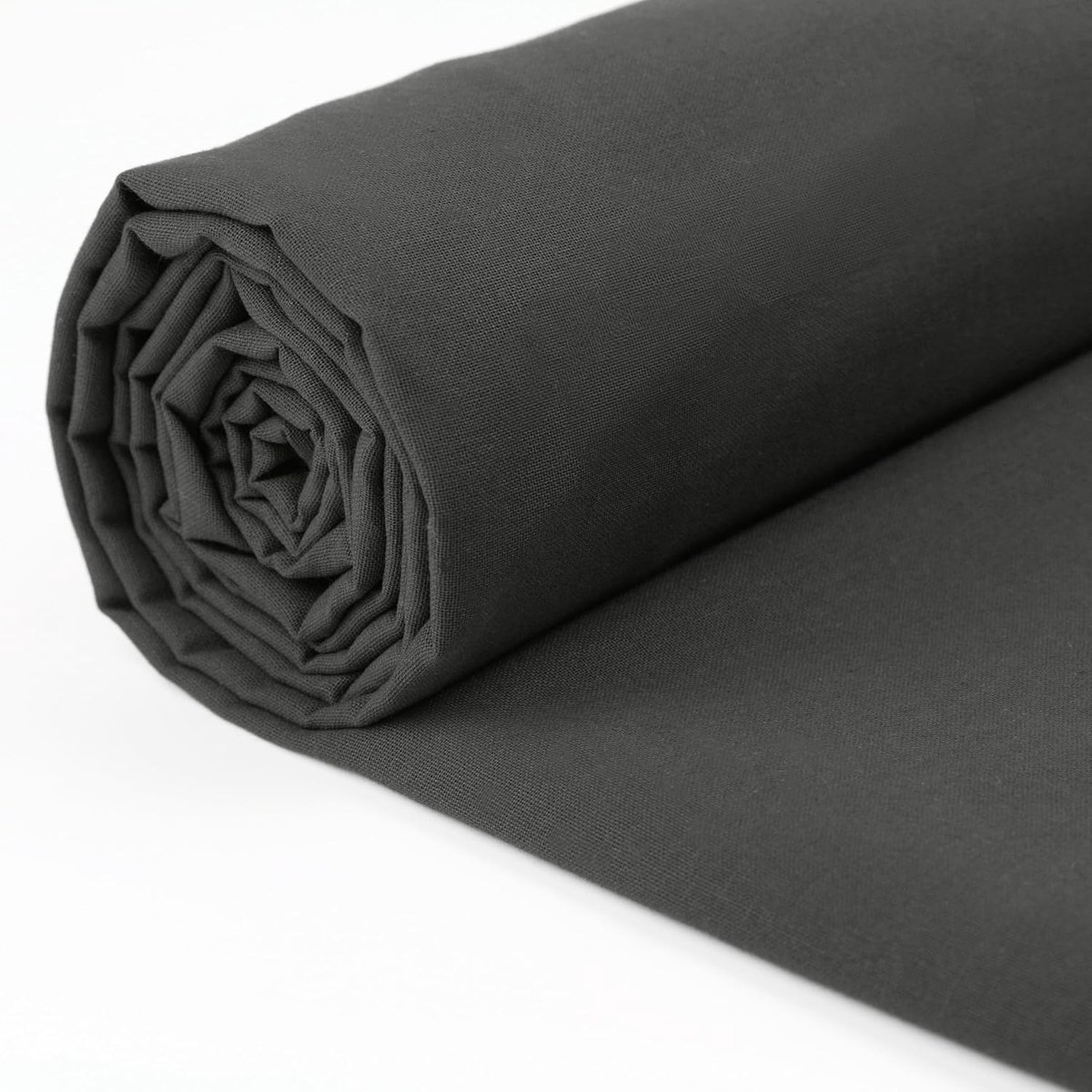 Stof - 60 inch 150cm breed - effen katoenen stof per meter - ideaal voor quilten, naaien, kleding maken, gordijnvoeringen, tassen, beddengoed, kussenslopen - donkergrijs 0,5