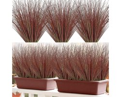 Kunstplanten als echt 51 cm kunstgras, herfstdecor, kunstplanten voor buiten, UV-bestendige kunstplanten voor balkon, herfstplanten voor binnen en buiten, tuin, startpagina