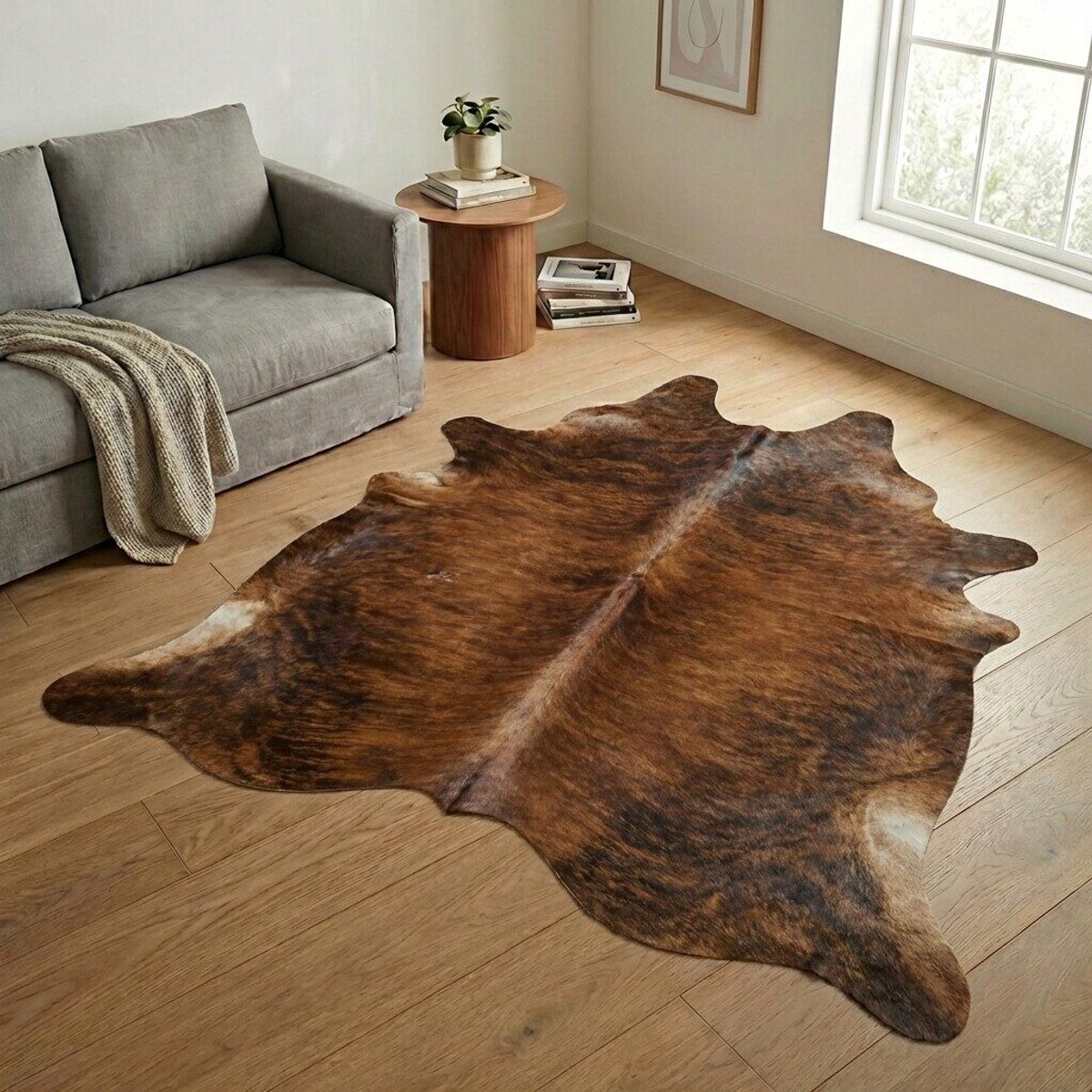 Koeienhuid Vloerkleed XXL (Extra Groot) - Effen-solid - 250 x 219 cm - Koeienkleed / Koeienvel / Dierenvel / Dierenhuid / Koehuid Tapijt