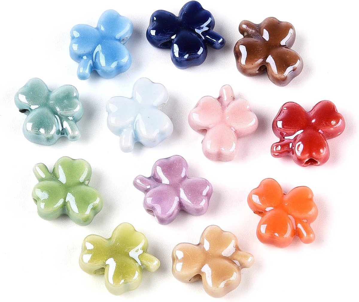 Kralen Parelmoer Verschillende Kleuren Bloem Helder Geglazuurde Porselein Kralen Voor Diy Armband Sleutelhanger Sieraden Maken Kralen Craft
