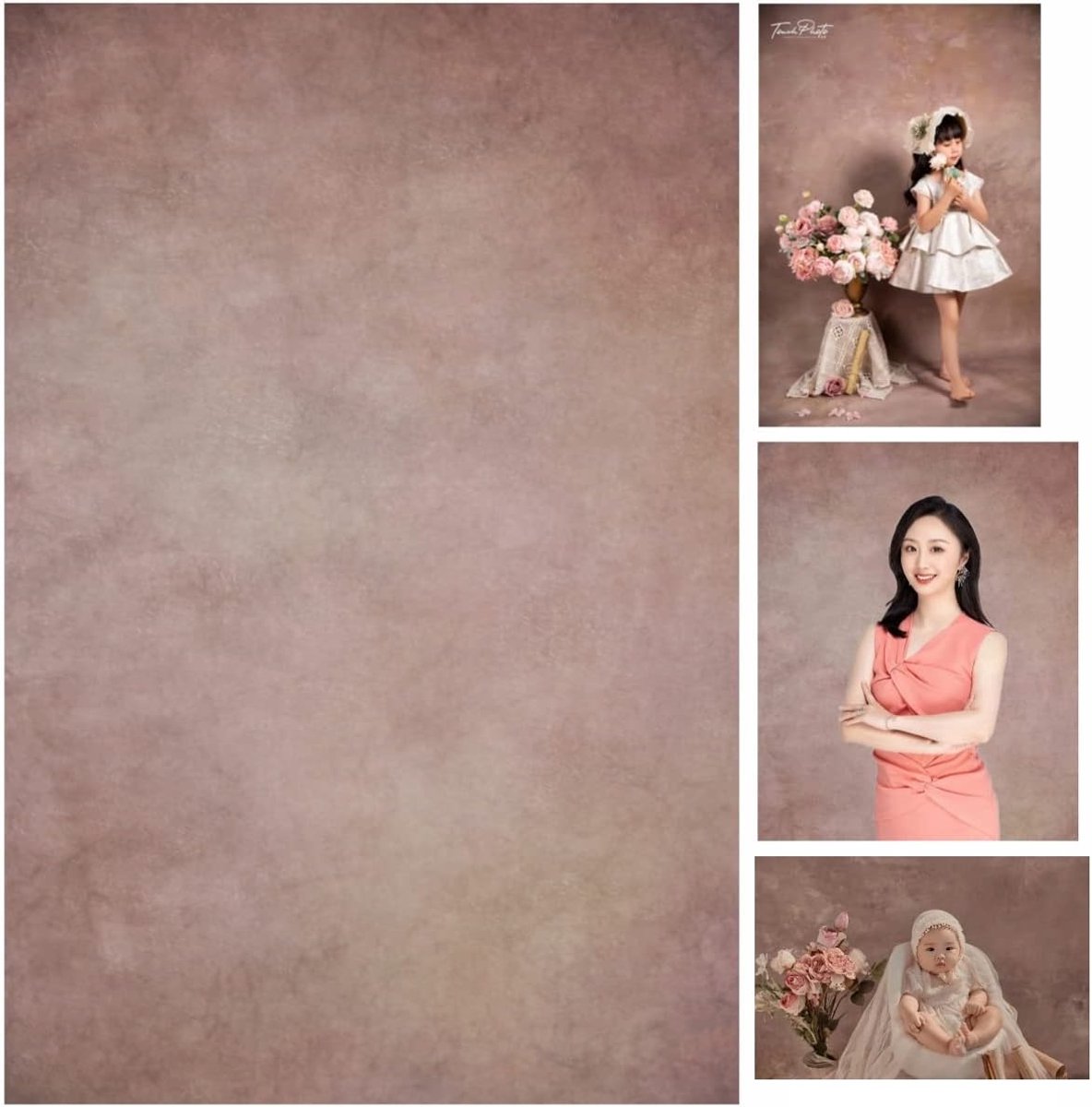 2x3m Lichtbruin Fotostudio-achtergronden Fotografie Video Fotoachtergronden Stof voor Professionele Fotoshoot