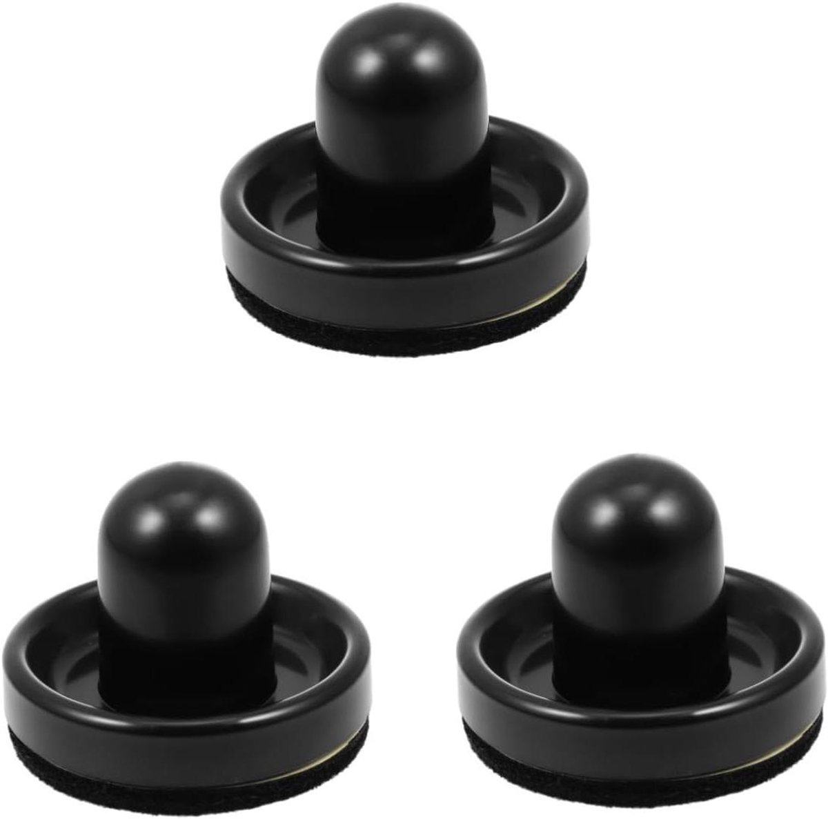 Airhockey Vervangingsonderdelen - Puck en Pusher Set - Airhockey Spelen - Professionele Kwaliteit - 7.5x7.5x5.5cm - Zwart