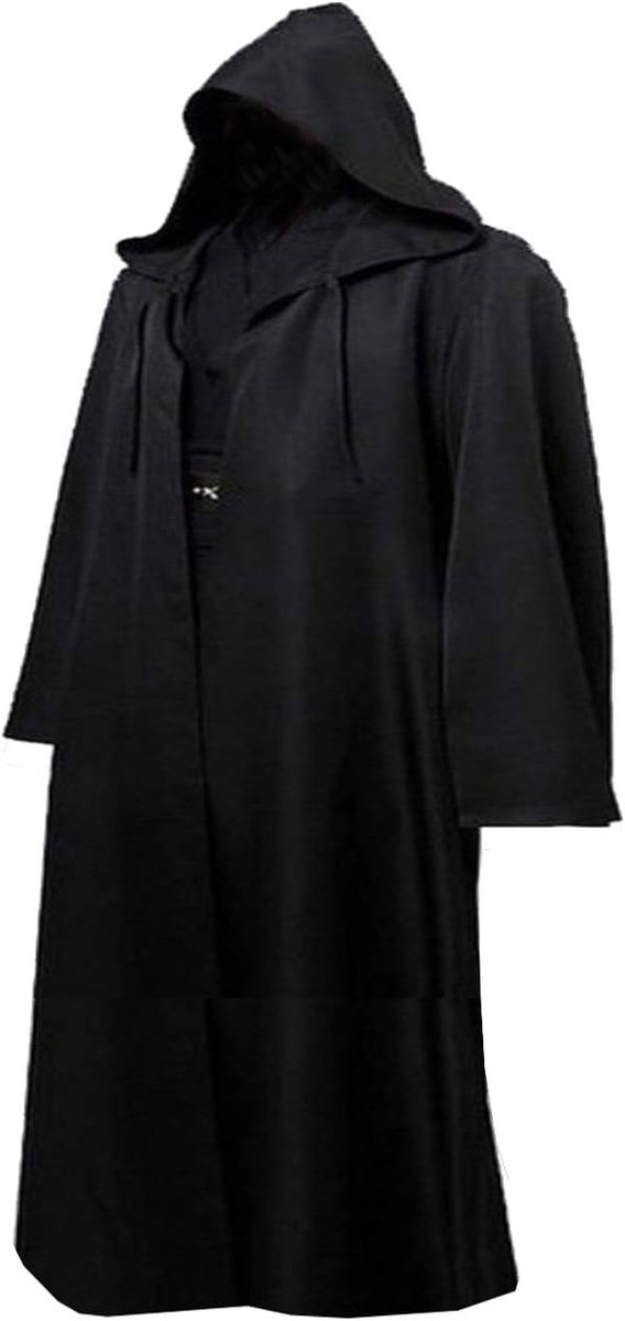 Herenmantel met capuchon, ridder, fantasie, cosplay-kostuum voor volwassenen, EU-maat