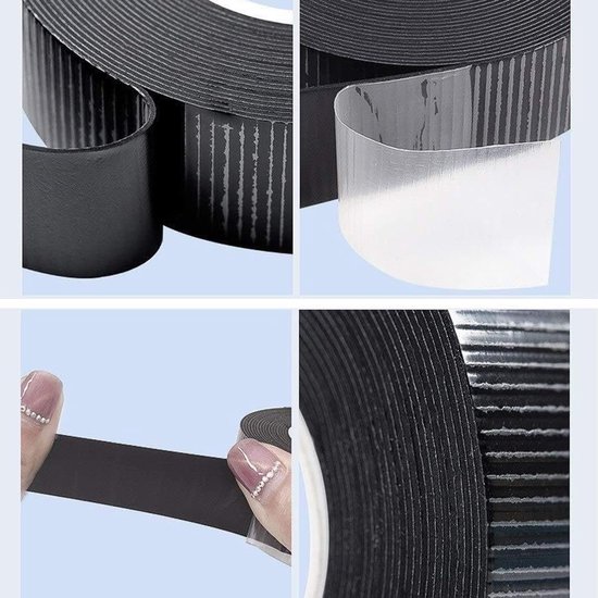 2 rollen zelflas tape - 5m x 22mm x 0,8mm Elektrische isolatietape Waterdicht & rubbergebaseerd, zelflas tape voor isolatie, reparatie en omwikkeling — afbeelding 2