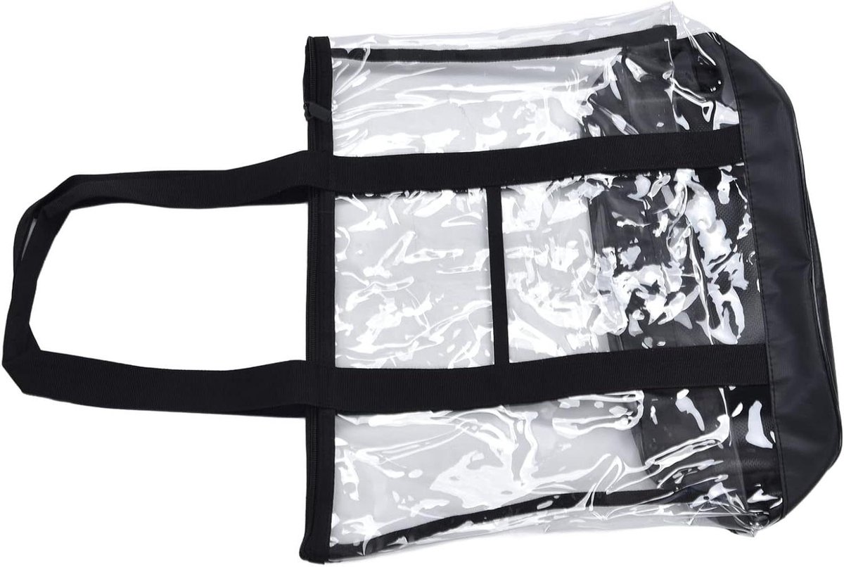 Transparante Schoudertas - Strandtas PVC - Strandbezoek - Waterdicht Ontwerp - 43x20x39cm - Transparant