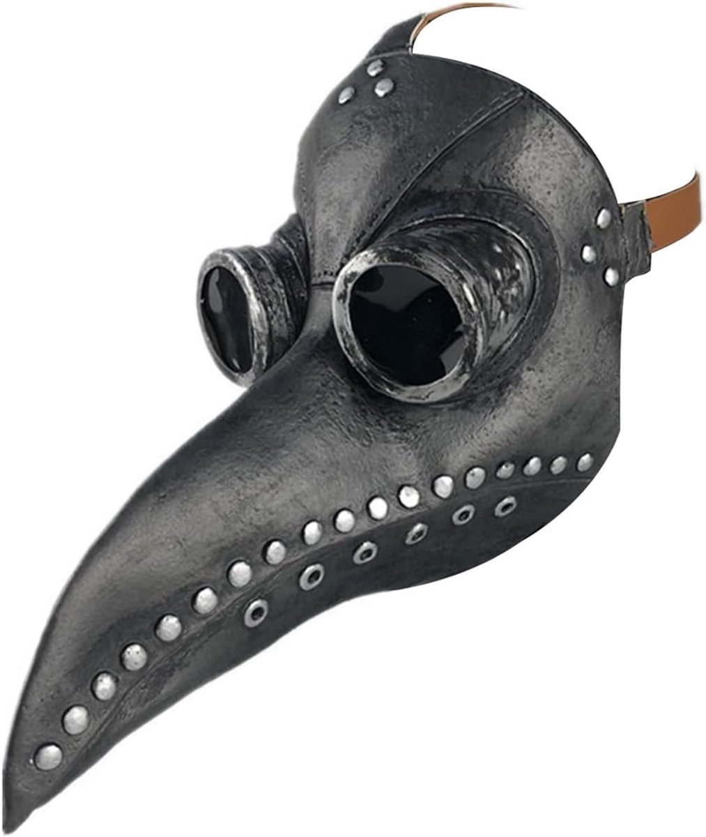 Snavelmasker, Halloween, middeleeuws pestmasker, pest, dokter, hoofdmasker, lange neus, vogelsnavel, maskers, carnaval, horror, steampunk, pestmasker voor carnaval