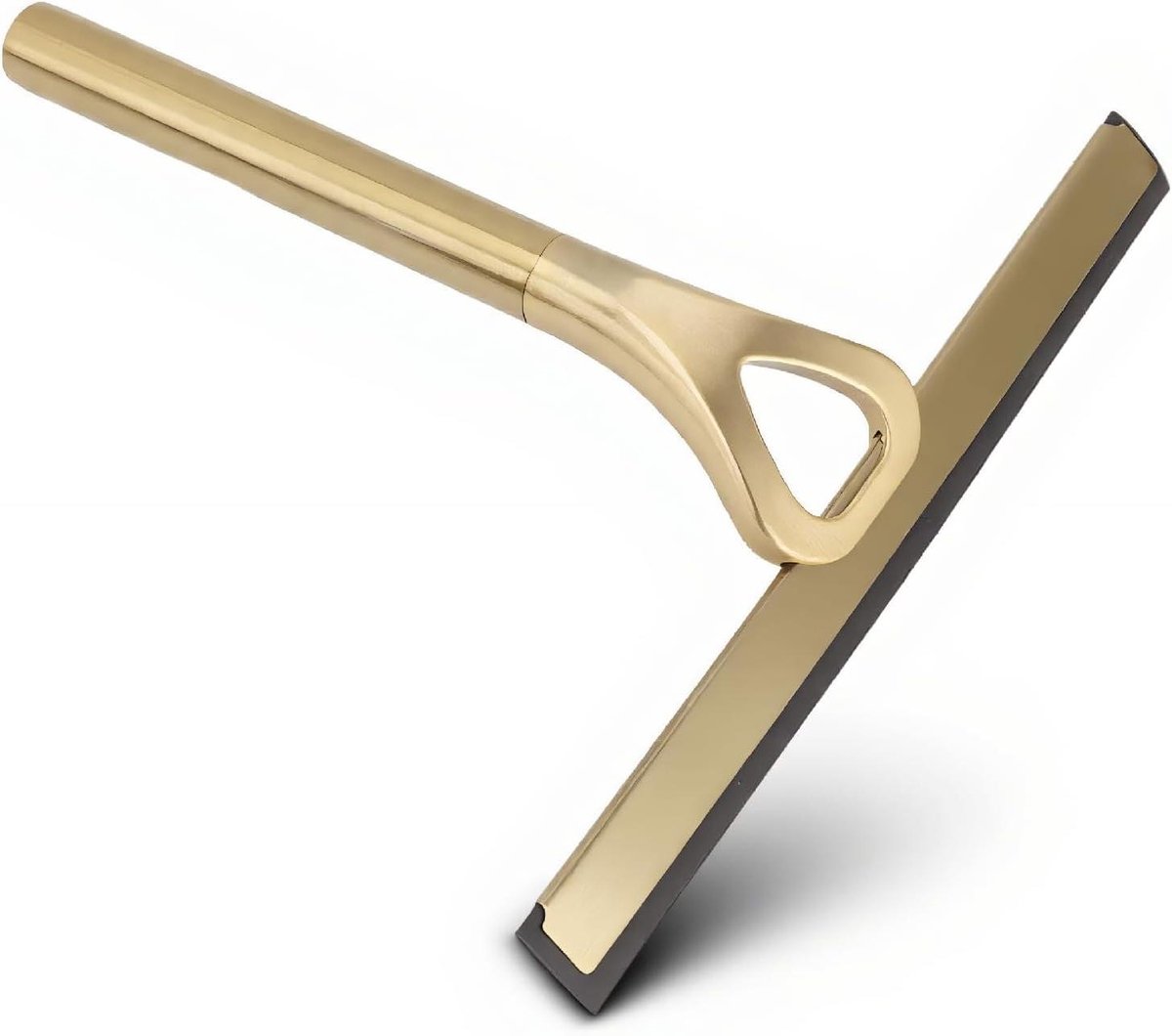 Douchewisser Roestvrij Staal - Badwisser Spiegelwisser - Schoonmaken Badkamer - Antislip Handgreep - 22.5 x 22 cm - Zilver