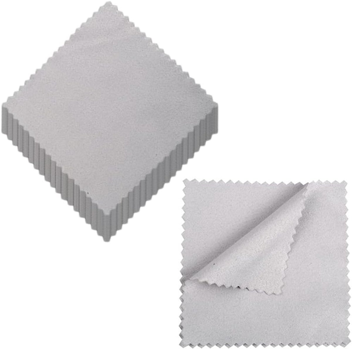 polijstdoek voor sterling zilver, goud, platina, groen, 50 stuks