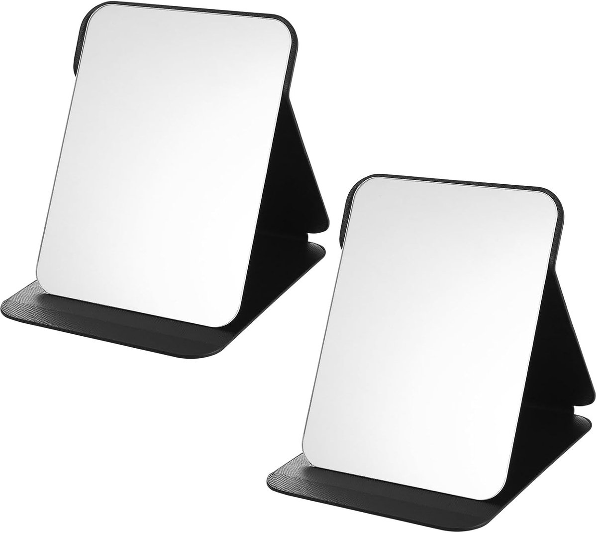 Tafelspiegels, compacte opvouwbare spiegel, kleine make-upspiegels voor op reis, HD PU-lederen opvouwbare vrijstaande make-upspiegel voor het scheren make-up kantoor desktop tafel