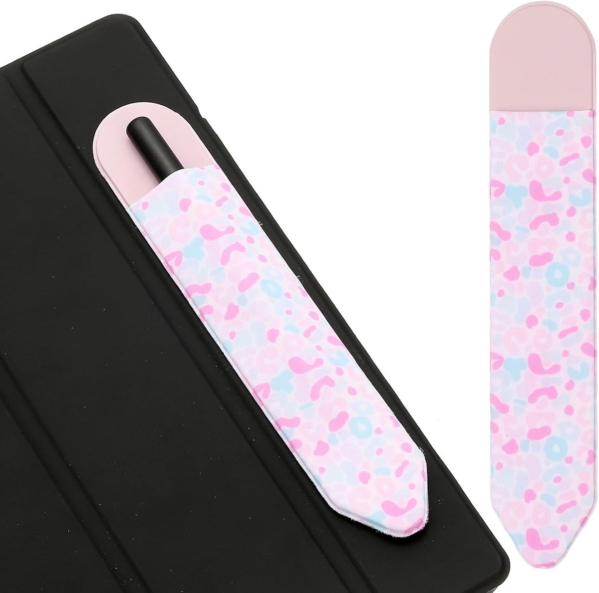 Potlood Houder voor Stylus, Zelfklevende Elastische Pen Case Sleeve Pouch Stylus Houder Pocket Elastische Pen Pouch Accessoires voor Tablet Case Notebook Outdoor, Kleur Strepen