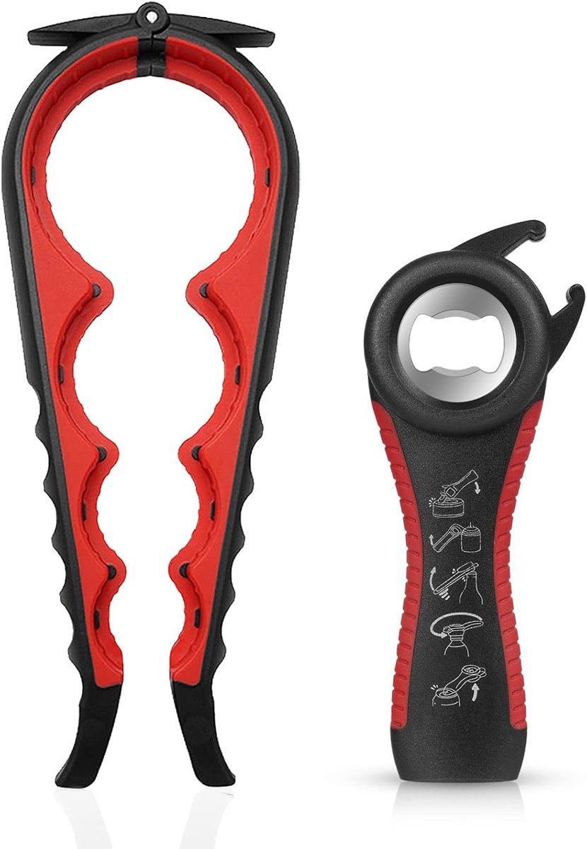 2 stuks flessenopener, rood