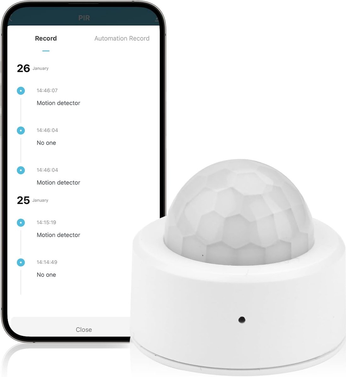 Bewegingssensor, Zigbee-verbinding, infraroodsensor met menselijke beweging + lichtsensor 2-in-1 voor binnen of bewegingsmelder.