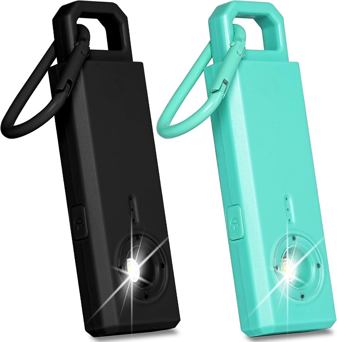 2PCS Persoonlijk Alarm voor Vrouwen, 130dB Persoonlijke Veiligheidsalarm Stroboscooplamp, Zakalarm Sirene met 2 Functies, Helpt Ouderen bij Noodoproep, voor Meisjes, Studenten, Nachtlopers