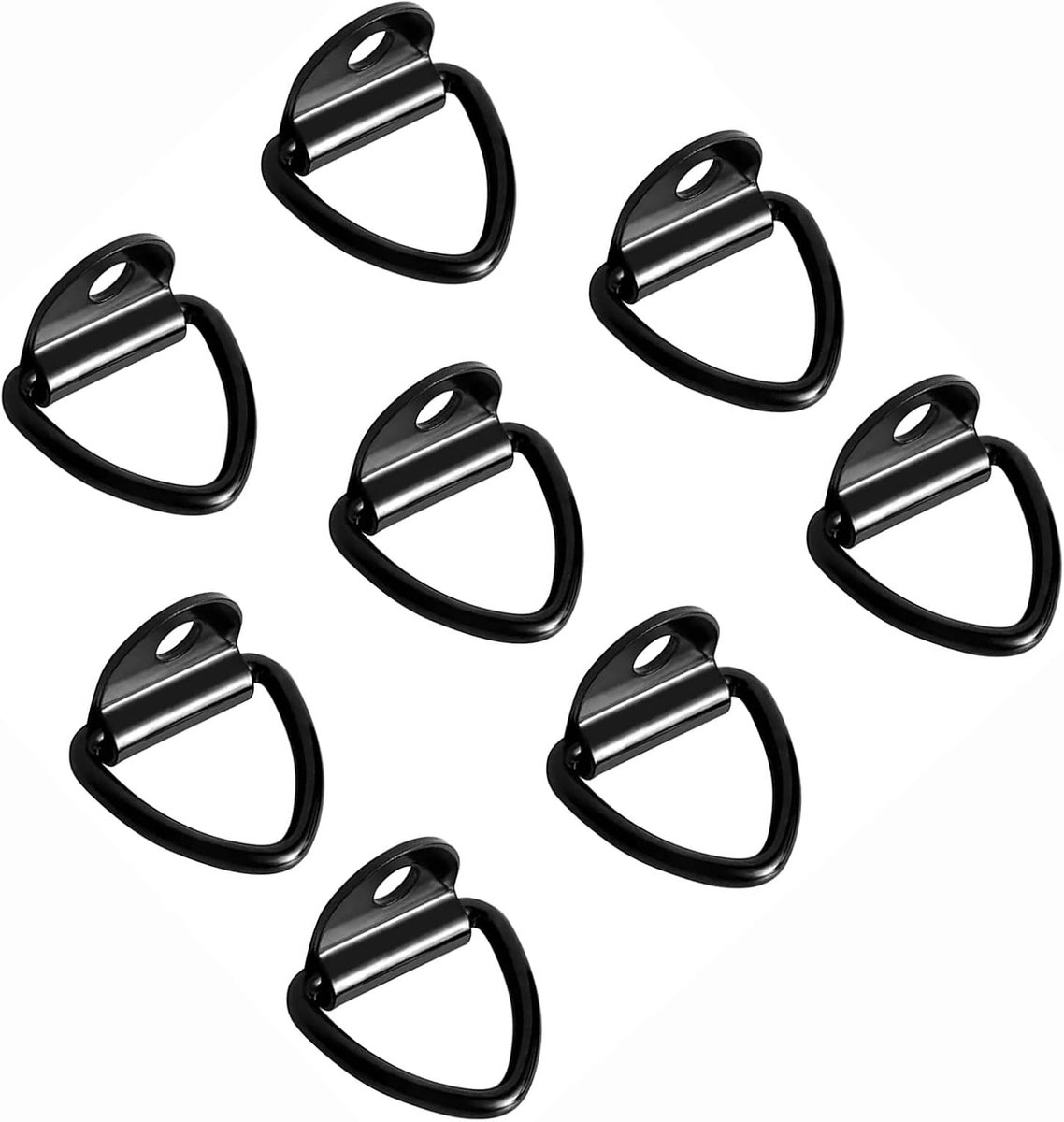 V-ring, V, opbouwring, roestvrij staal, met belasting van 400 kg, voor zware belasting, zwarte bevestigingsogen voor autoaanhanger, vrachtwagen, boot, kajak, trucks