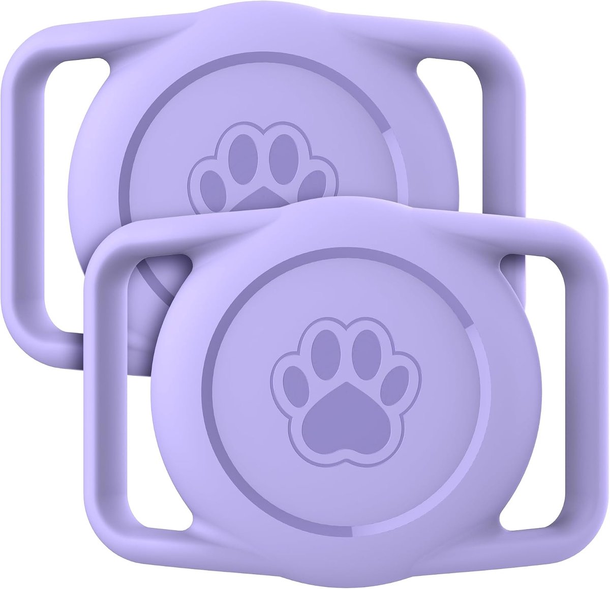 voor Apple Airtag hondenhalsband, 2 stuks waterdichte luchttag kattenhalsband, zachte siliconen Airtag-hoes voor honden en katten, voor Apple Air Tag-houder voor halsband -Past ≤ 1,2 inch
