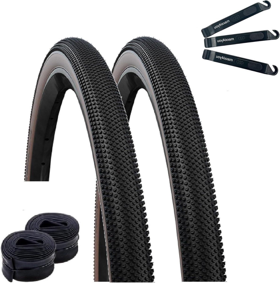 Vouwbanden set - Fietsbanden binnenbanden - Fietsen onderhoud - Met lekbescherming - 40-622 28 inch - Brons