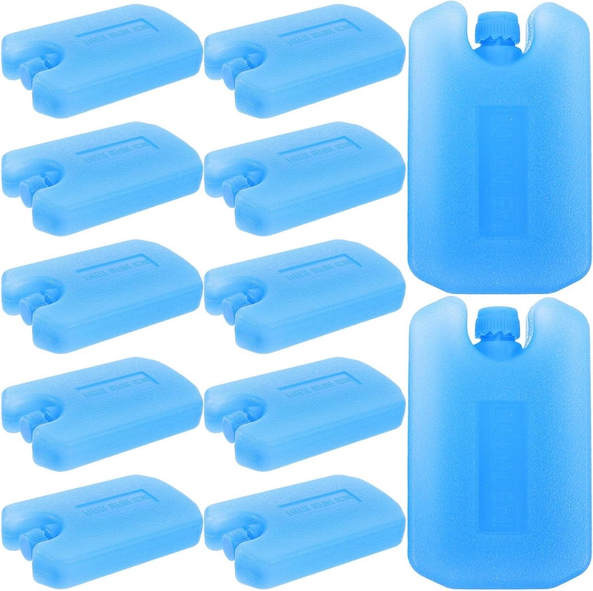 Herbruikbare koelelementen - Slanke koelblokken - Lunchbox koelen - Langdurige koeling - 12 stuks - Hemelsblauw
