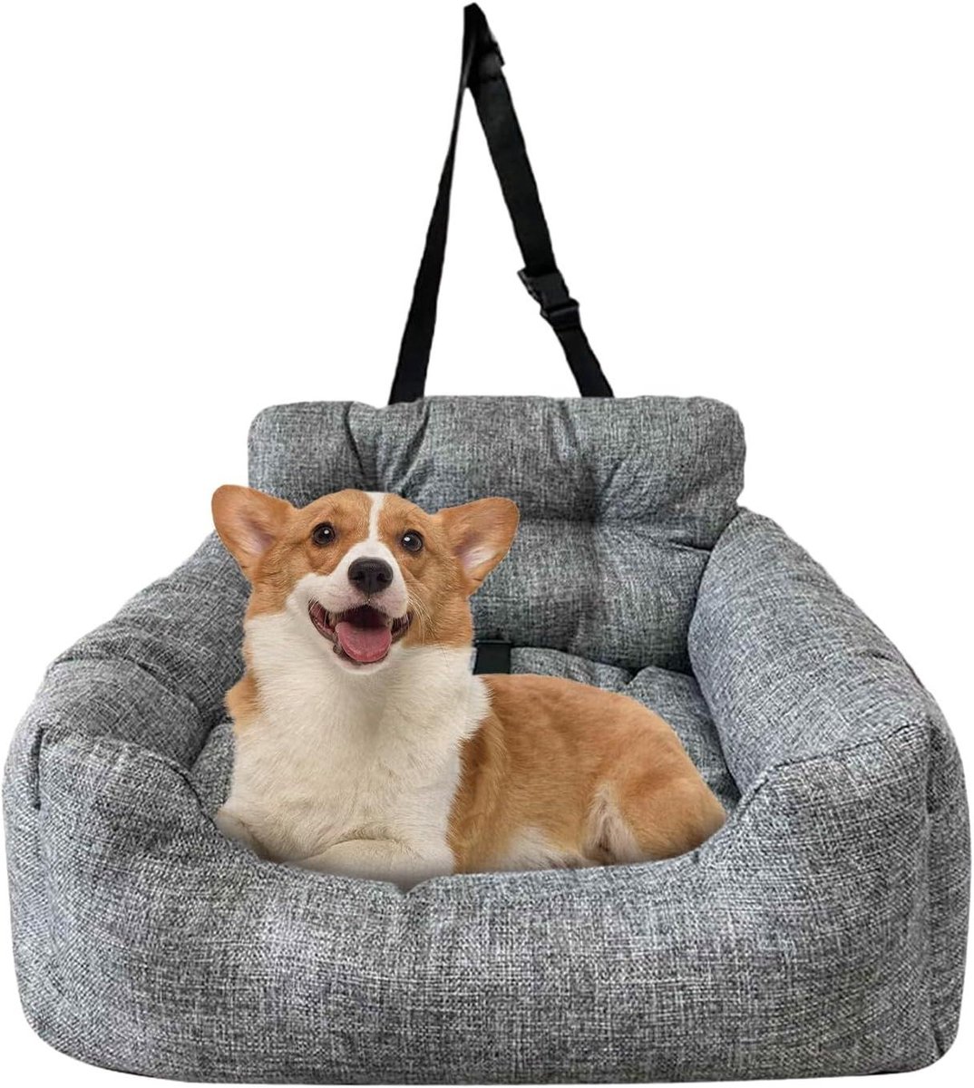 Huisdier Autostoel - Reismand Hond - Veilig Reizen - Geurvrij Katoen - 40 x 30 cm - Zwart