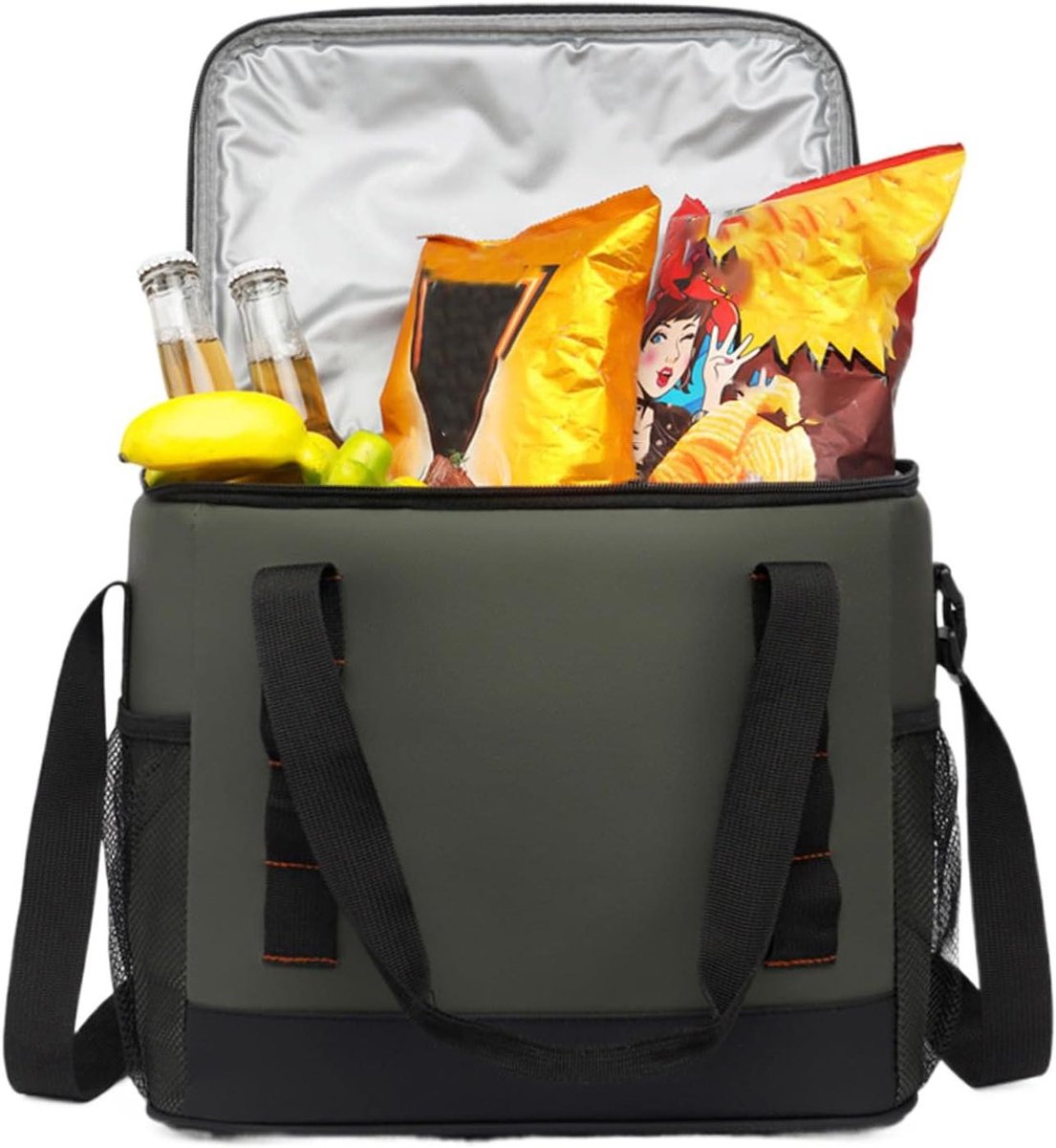Koeltas - Boodschappentas - Picknick en reizen - Optimale warmte-isolatie - 20 liter - Groen