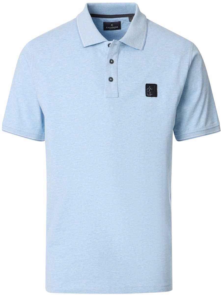 CASAMODA Poloshirt Katoen 3 Knoops 126320181-122 Lichtblauw - M