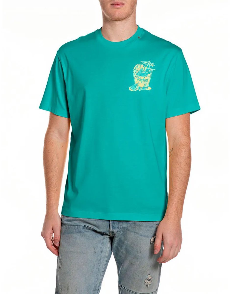 Replay M3338 .000.2660 T-shirt Met Korte Mouwen Groen S Man