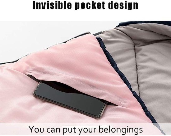 Slaapzak Volwassenen - Campingslaapzak Reisslaapzak - Kamperen en Reizen - Waterdicht en Sneldrogend - (190+30) * 80cm - Roze — afbeelding 3