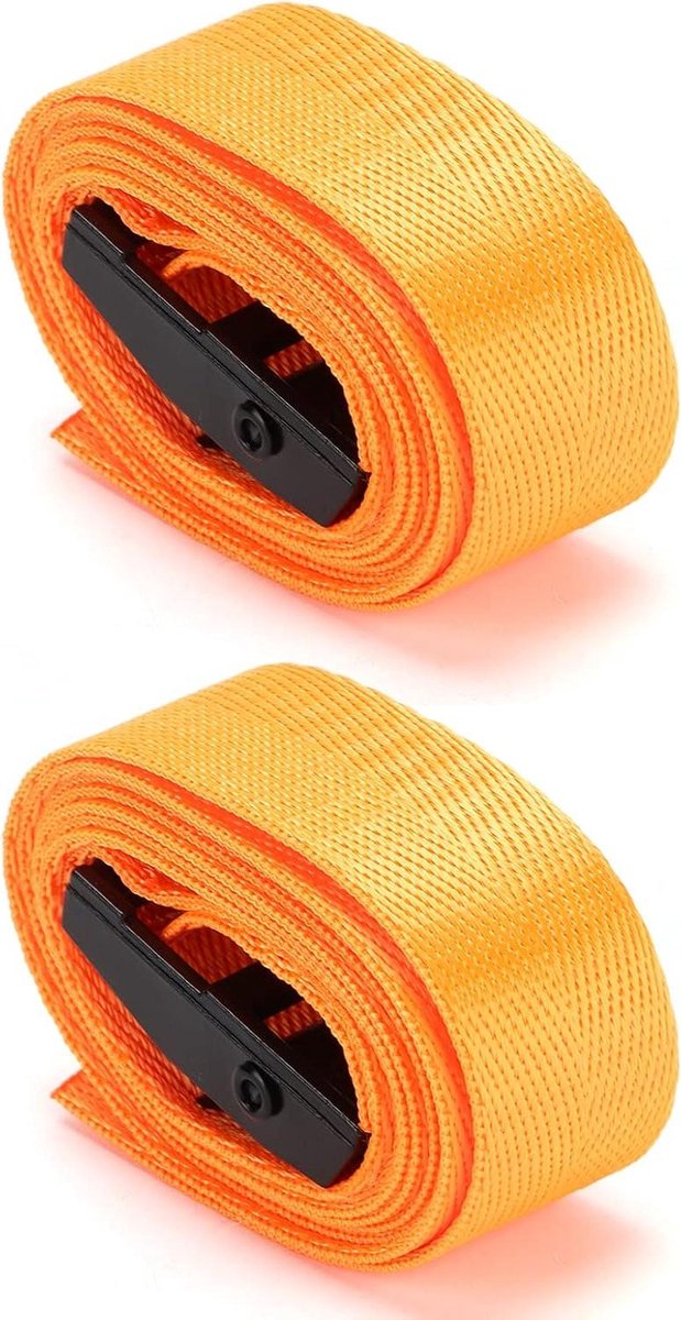 Spanbanden Set - Sjorbanden Nylon - Goederen Vervoeren - Zinklegering Gesp - 1 Meter - Zwart