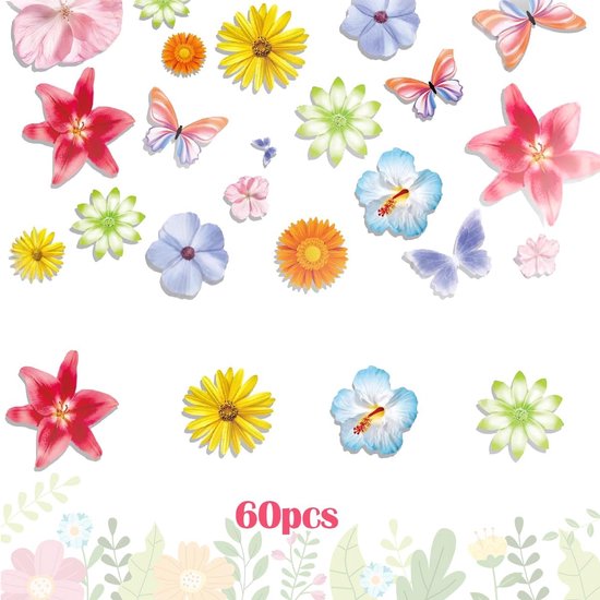 Eetbare bloemen voor taartdecoratie, eetbare bloemen voor taarten, taartdecoratie vlinder kersenbloesems esspapier bloemen taartdecoratie verjaardag voor eetbare cupcake topper taartdecoratie — afbeelding 3