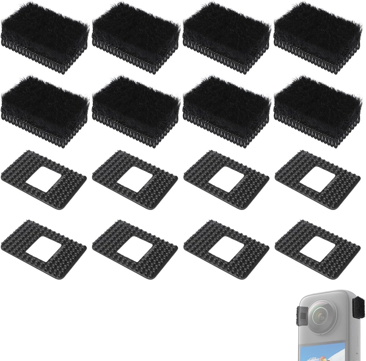 Camera microfoon windschuim - pack van 8 - voor Insta360 X3/X4 - vermindert windruis - snel te installeren - ShopVlot