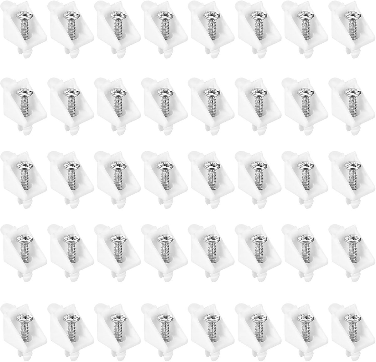 40 stuks universele planksteunen voor kasten, plastic houderpinnen voor kledingplanken met schroeven, geschikt voor IKEA Pax en andere kasten