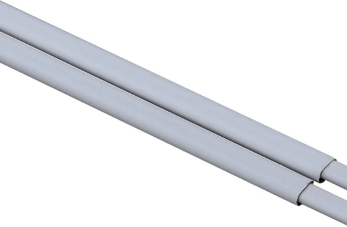 Styl Deco - Vitrage ophangroede 13 mm wit ovaal - 40-70 cm lang