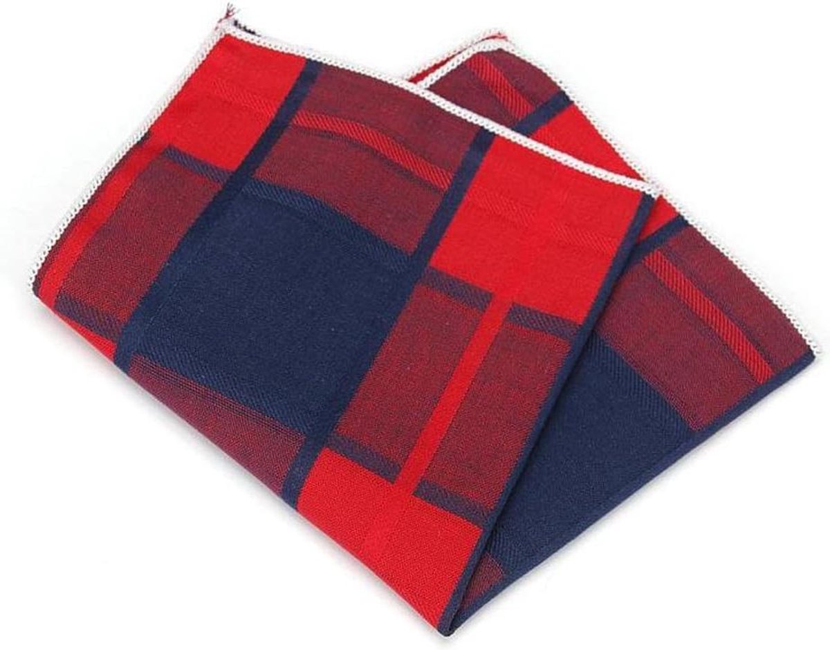 Heren Zakdoeken - Zakdoek Katoen - Dagelijks Gebruik - Zacht En Lichtgewicht - 23x23cm - Plaid