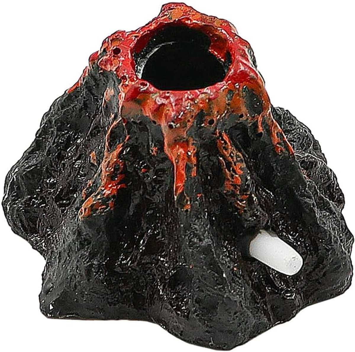 SnelShoppen - Mini Vulkaan Aquarium Decoratie - Hoogwaardige Resin Decoraties voor Zoet- en Zoutwater - Creatieve Aquascape - Veilig en Duurzaam - Kle