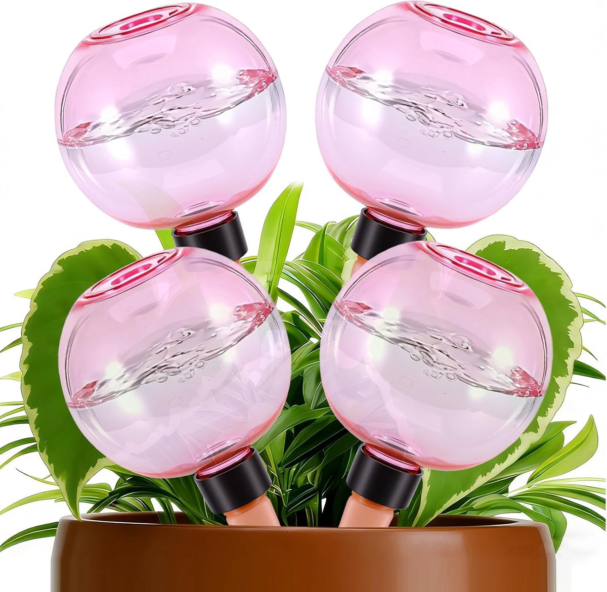 SnelShoppen - 4 Stuks Irrigatieballen 500 ml Automatische Plantenirrigatie Waterdispenser voor Kamerplanten, Balkon en Tuinplanten - Transparant Bewat