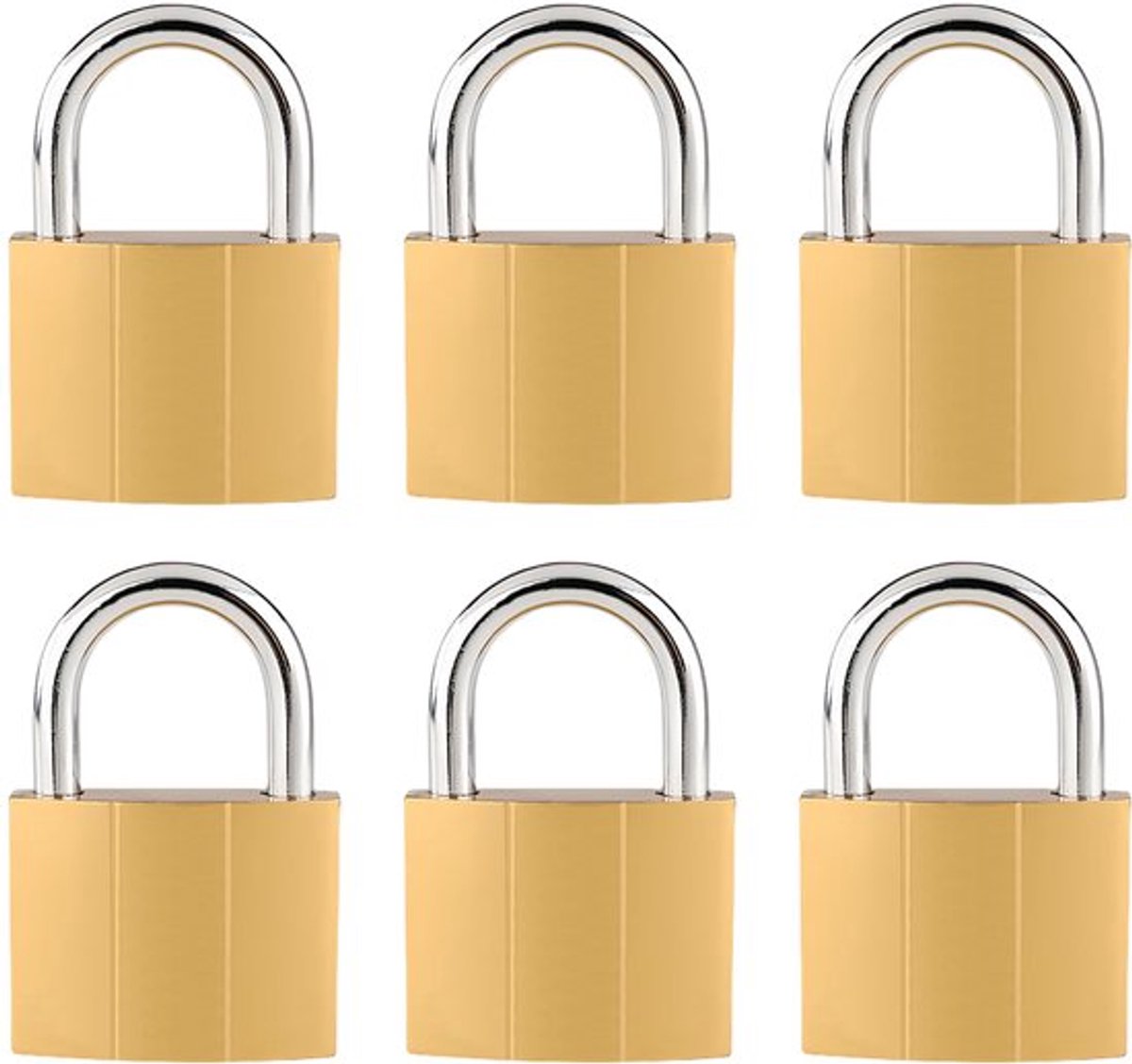 6 stuks hangslot met sleutel: sloten, 32 mm met 18 sleutels, waterdicht, hangslot, weerbestendig, voor gereedschapskist, sportschool, kluisjes, koffers, kasten, kluisjes