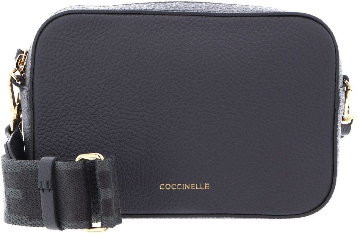 COCCINELLE Leren schoudertas Tebe Crossover Bag Stove blauwgrijs