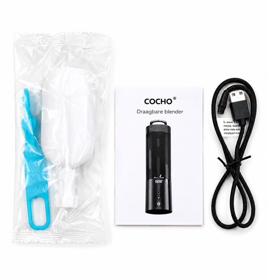 COCHO® Blender To Go - Smoothie Maker - Oplaadbare Mini Blender - Smoothies & Shakes - Draadloos & Draagbaar - Fruit Mixer - USB Oplaadbaar - 400 - 450ML van COCHO® — afbeelding 2
