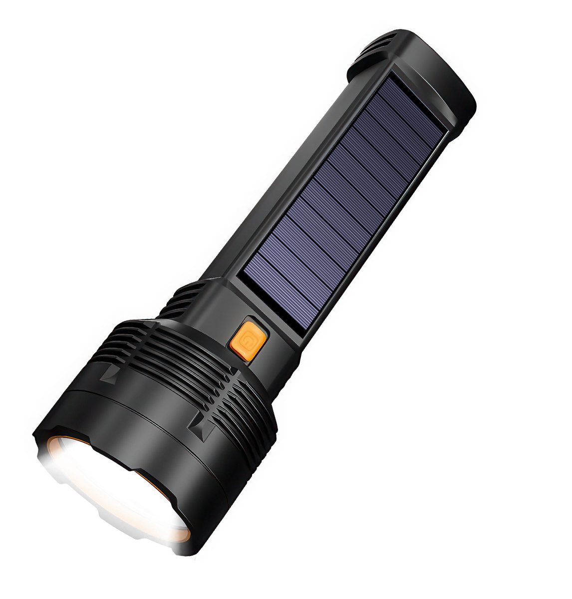 YONO Oplaadbare LED Zaklamp op Zonne-energie - USB-C - Werklamp - Waterbestendig - Dimbaar - Waarschuwingslicht - Camping en Auto - Noodverlichting