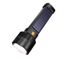 YONO Oplaadbare LED Zaklamp op Zonne-energie - USB-C - Werklamp - Waterbestendig - Dimbaar - Waarschuwingslicht - Camping en Auto - Noodverlichting
