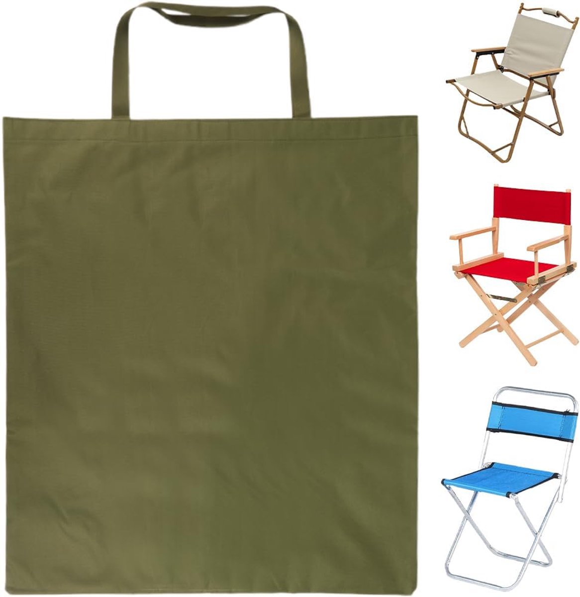 SnelShoppen - Camping Stoel Draagtas 103x64.5cm Groen Waterdicht Oxford Stof Voor Vouwstoelen, Zero Gravity Stoelen, Buiten, Tuin, Vakantie
